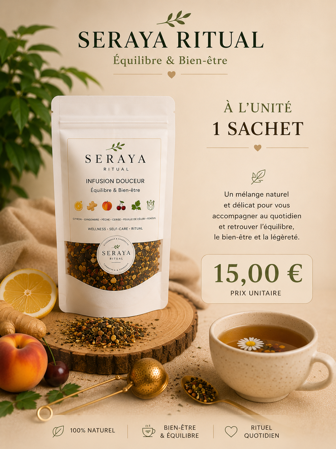 🌿 Seraya Ritual – Infusion Minceur Fruitée